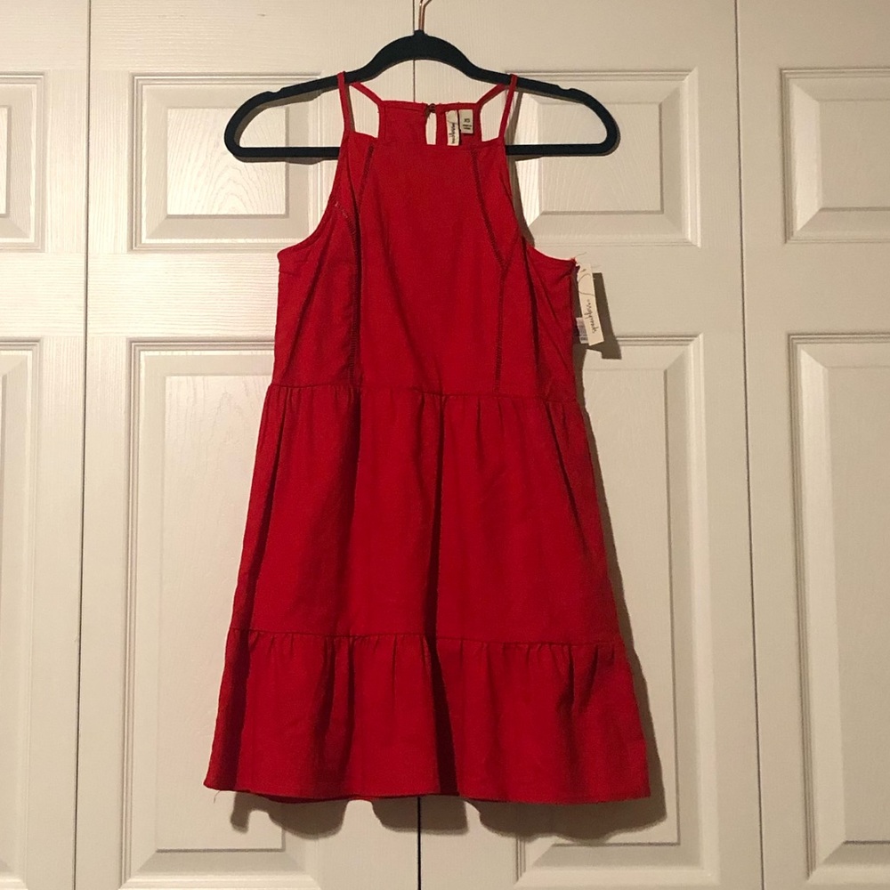 Speechless High Neck Flounce Hem Dress - Picture 3 of 5